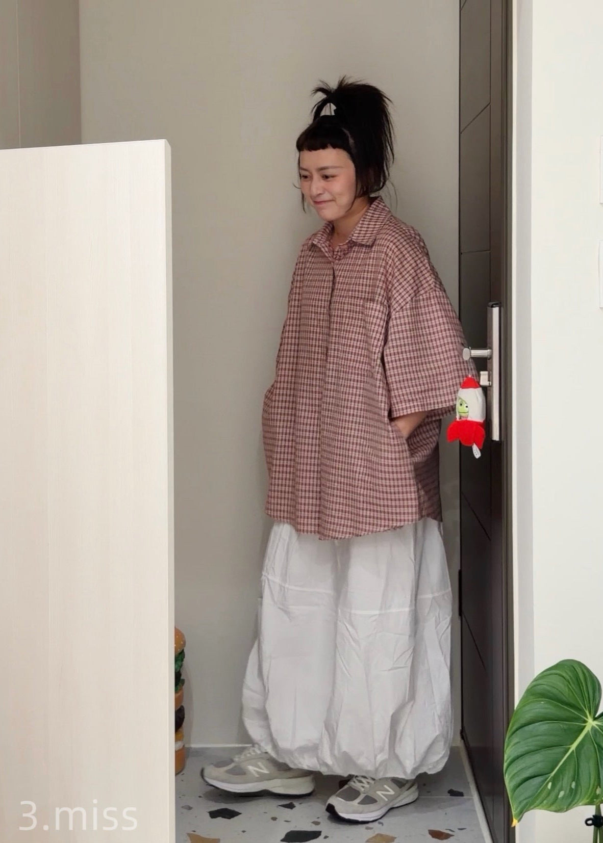 日系抽繩款氣球裙