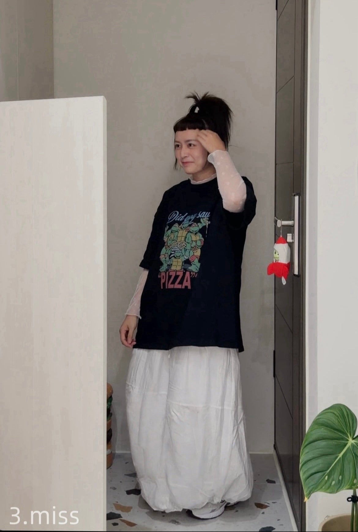 日系抽繩款氣球裙