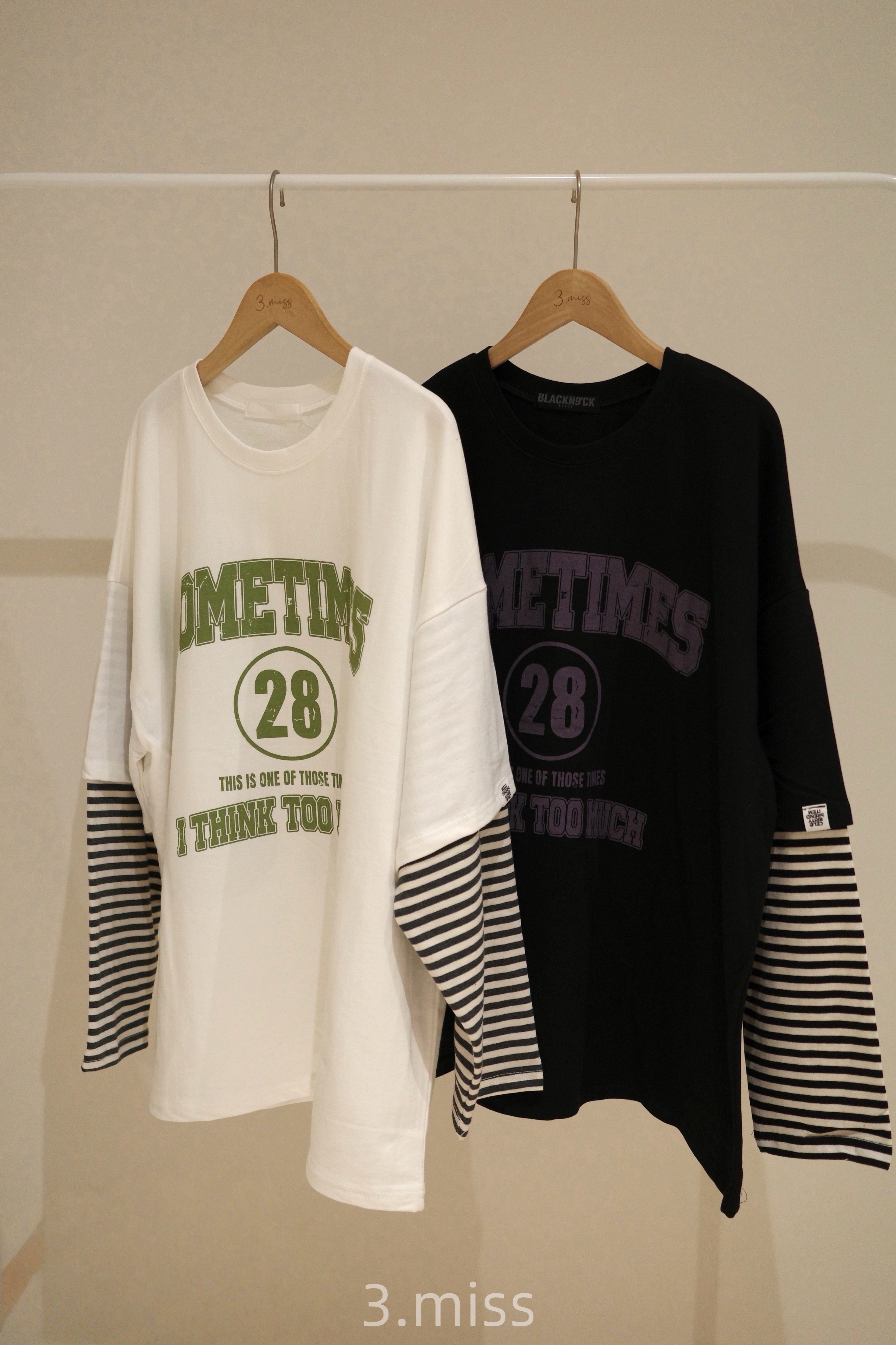 條紋兩件式長袖