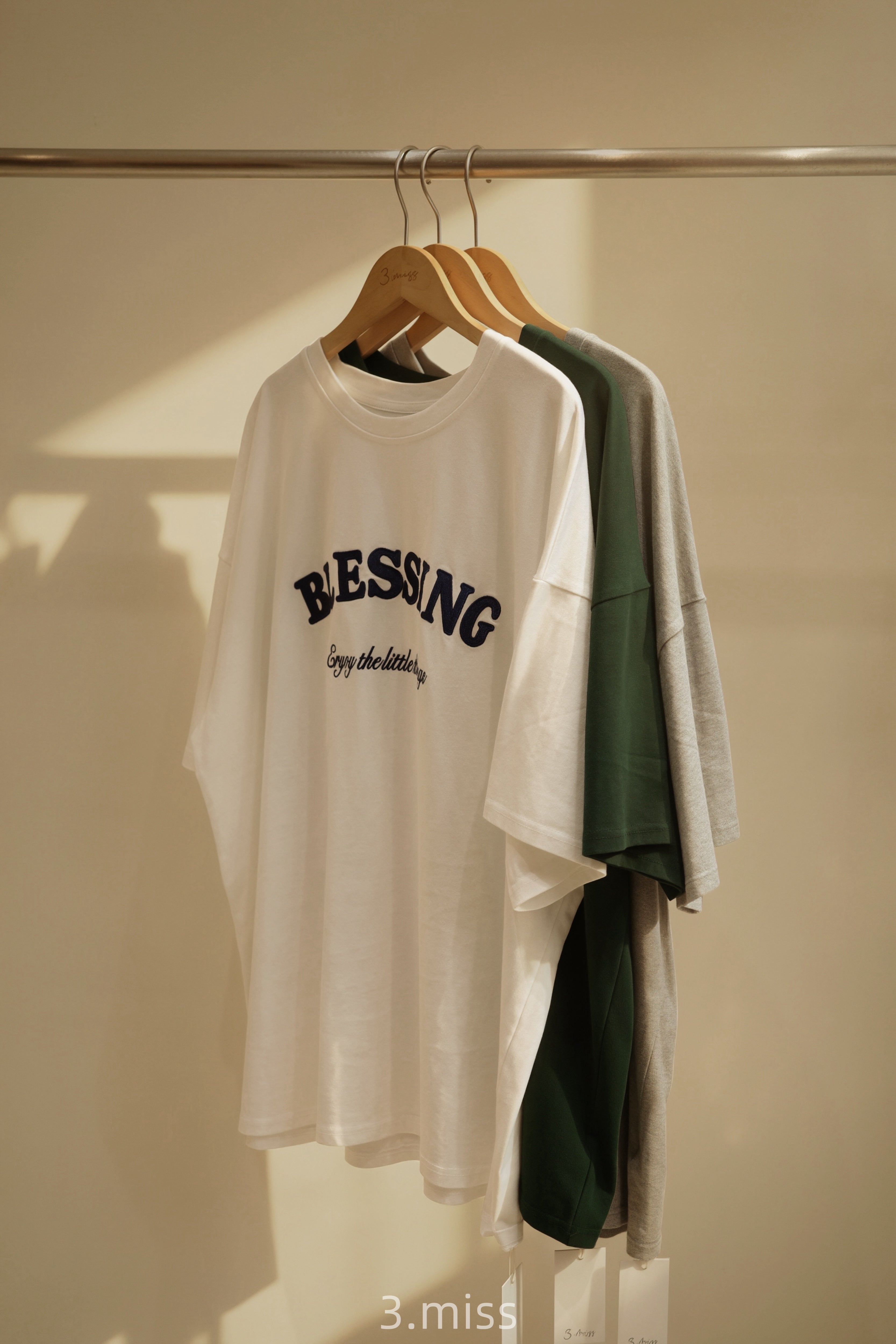 美式刺繡字母｜白綠灰