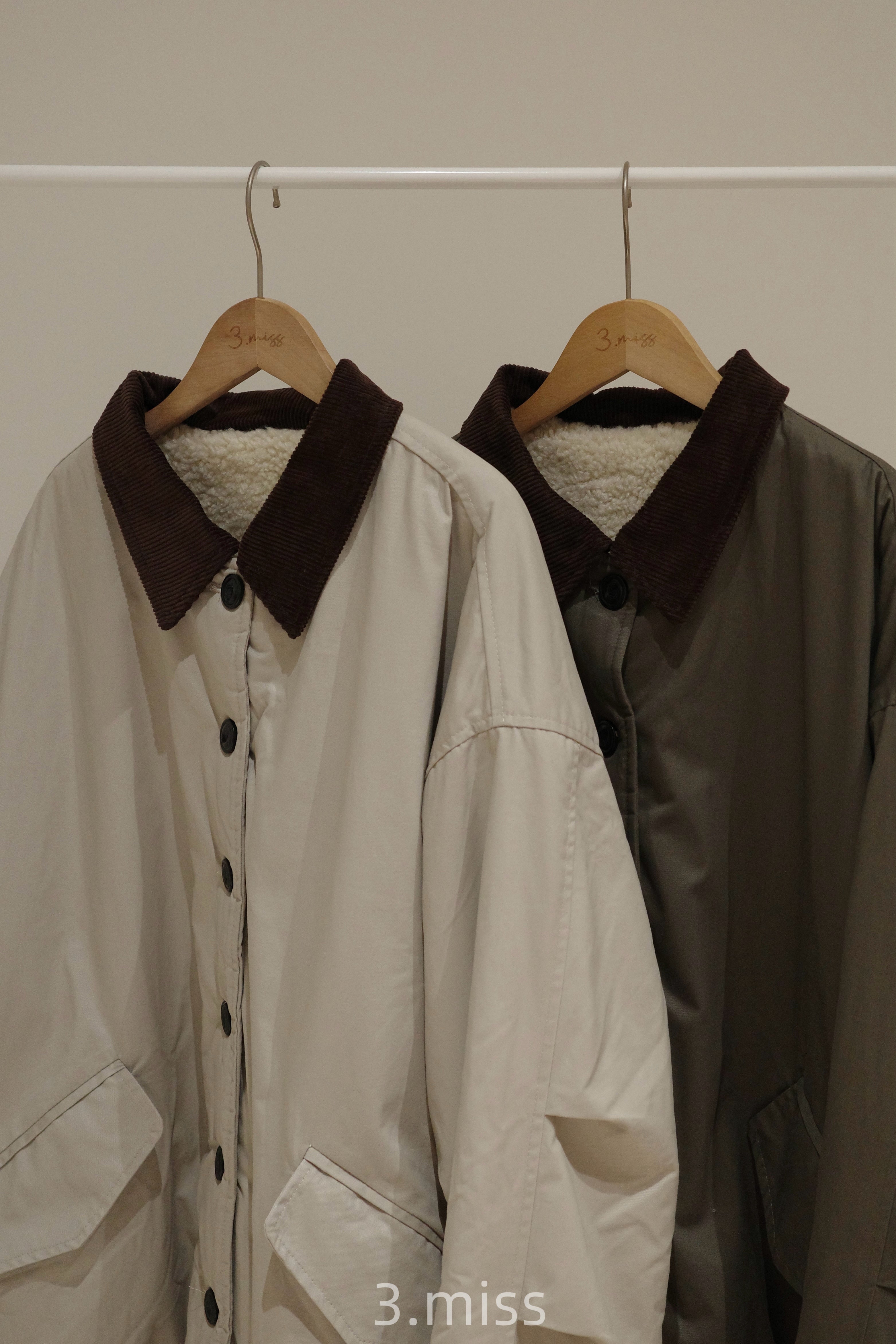 抓皺羊羔毛工裝外套