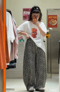 豹紋彎刀褲