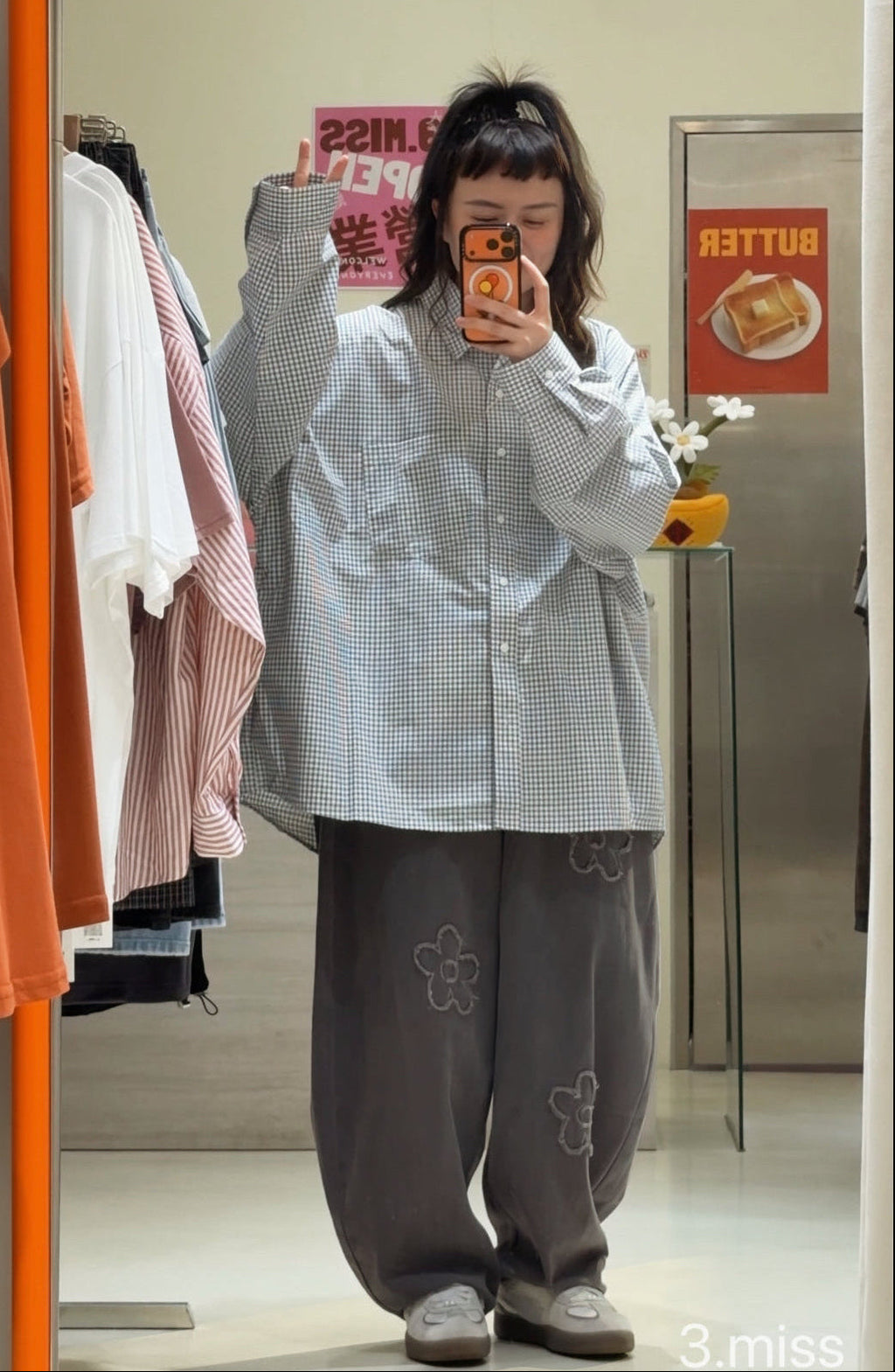 長格紋襯衫