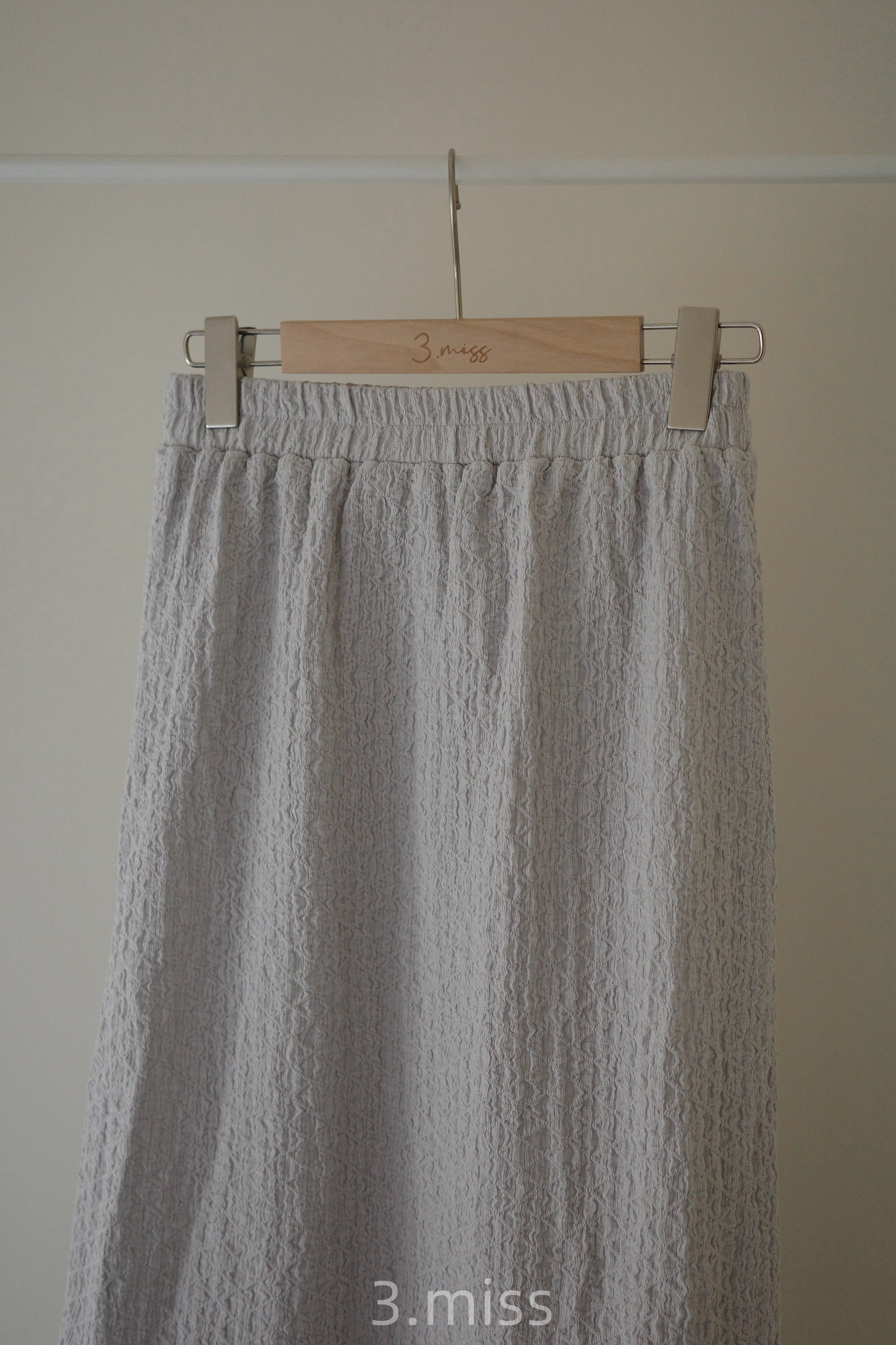 雙層肌里紋長裙