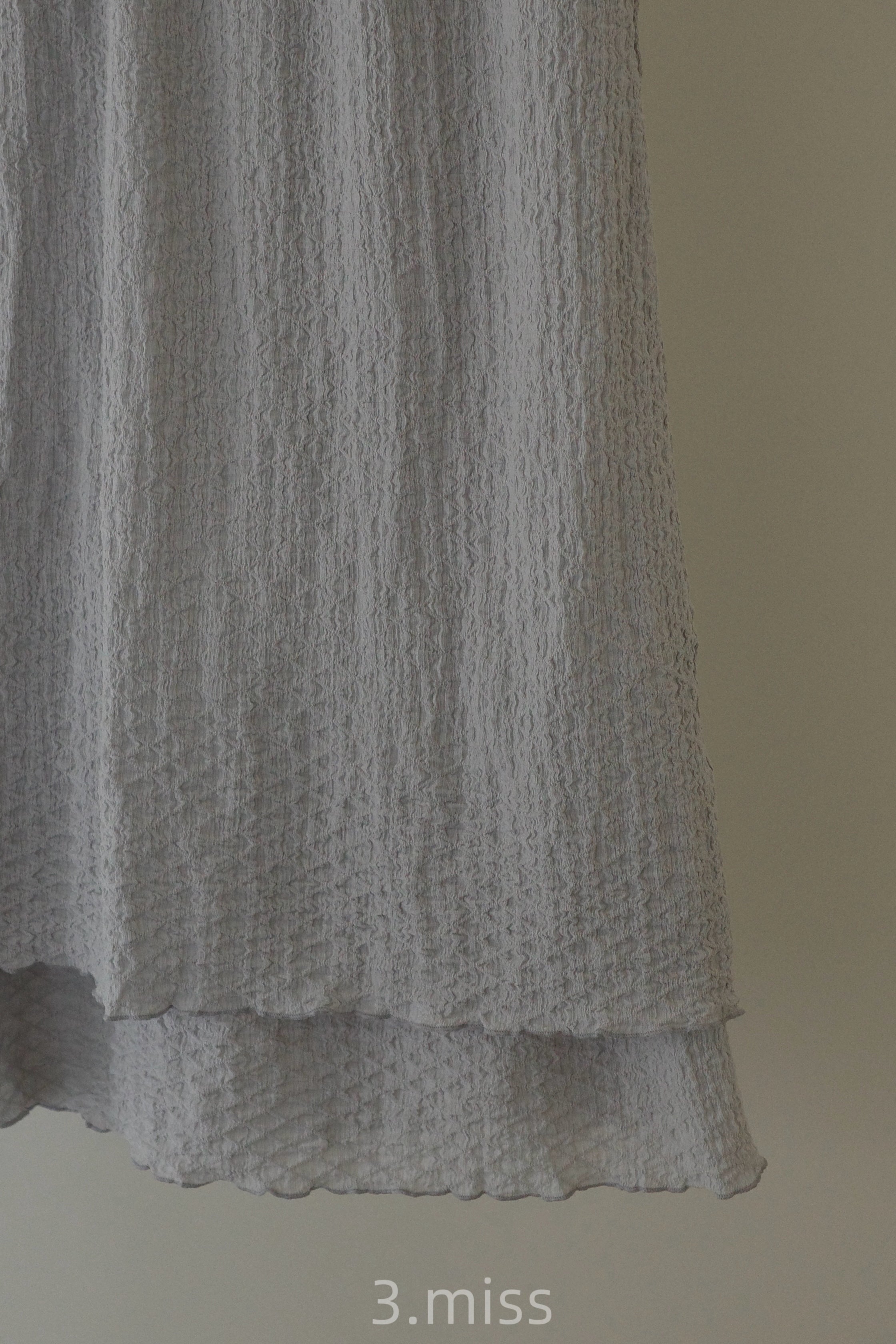 雙層肌里紋長裙